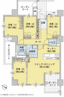 アイランドシティヴェルデコート1区4番館【13階】の外観