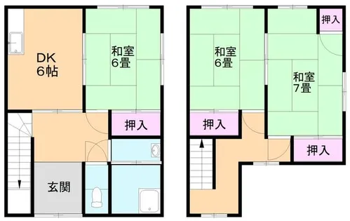 石釜アパート【2号室】の外観
