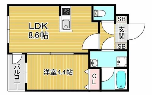 GlanZ六ツ門【101号室】の外観