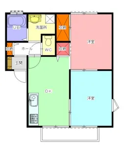 ボナール【D201号室号室】の間取り