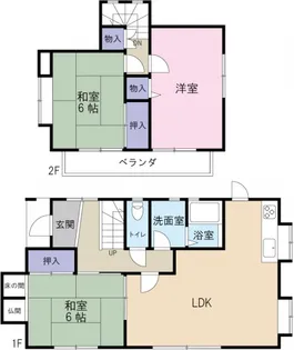 千葉県八街市大木660-8【一戸建】の間取り