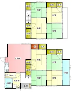 千葉県八街市八街に231-13【一戸建】の間取り