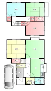 千葉県東金市山口888-26【一戸建】の間取り