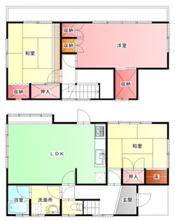 千葉県八街市八街に328-76【一戸建】の間取り