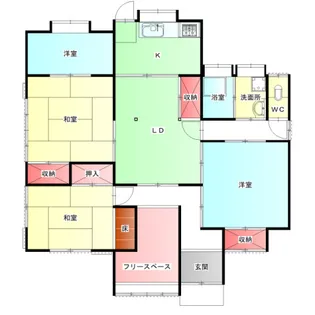 茨城県潮来市永山2068-1【一戸建】の間取り