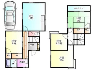 千葉県八街市東吉田134-107【一戸建】の間取り