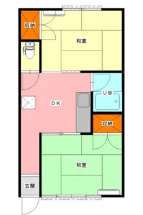 戸辺ハイツB【102号室号室】の間取り