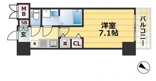 アドバンス三宮シュロス【801号室】の間取り