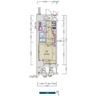 プレサンス神戸キュリオ【906号室】の間取り