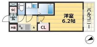 エスリード神戸グランドール【1409号室】の間取り