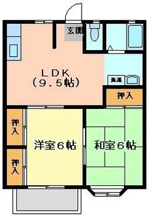 グランボヌールOkamoto【201号室】の間取り