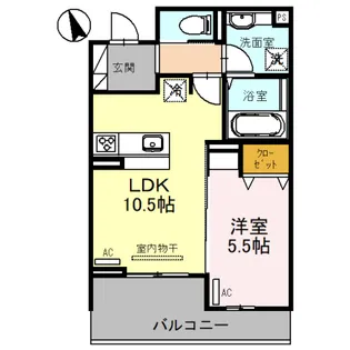 グランコート幸【302号室】の間取り