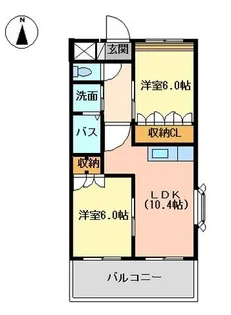 HAMAステイツ【201号室】の間取り
