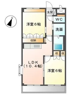 サンパレス【0106号室】の間取り