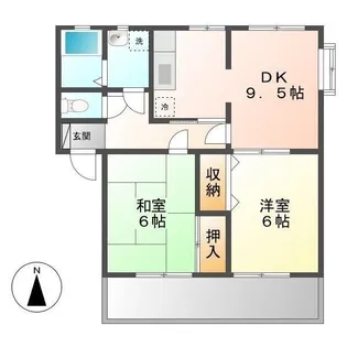ウィンディア手城 A【202号室】の間取り