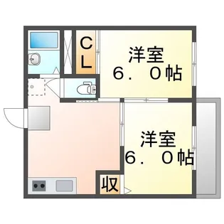 オリンポスA【102号室】の間取り