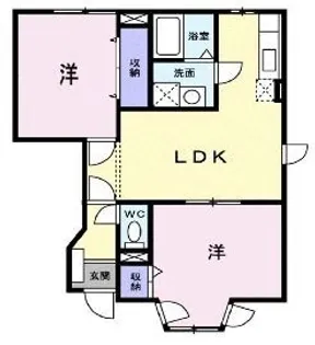 ゴールドクレスト藤井【102号室】の間取り