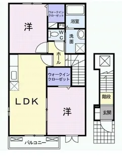 ラ フォンテーヌB【201号室】の間取り