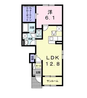 ローズコリーヌD【102号室】の間取り