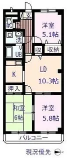 あかり A【203号室】の間取り