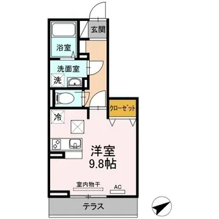 ジェルメⅡ【103号室】の間取り