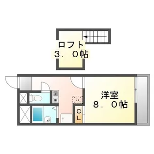 レオパレス松浜【203号室】の間取り