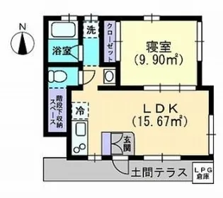 八朔ハウス【C号室】の間取り