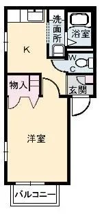 HOME PORT 南風【201号室】の間取り