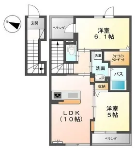 シュエット【201号室】の間取り