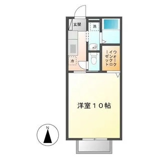 ウェル上加茂【105号室】の間取り