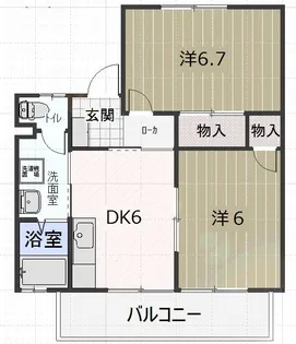 小砂ハイツ【202号室】の間取り