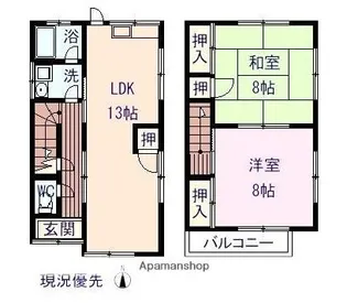 広島県尾道市栗原町11700-83【一戸建】の間取り