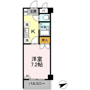 セジュール浦上【203号室】の間取り