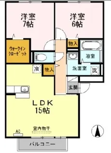 メイユール【201号室】の間取り