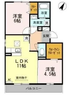 レジデンスK【202号室】の間取り