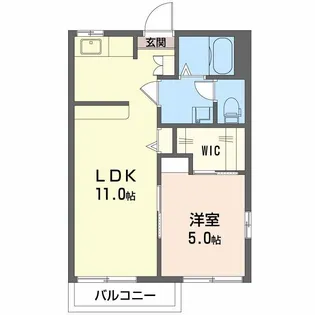 コーポくわだ C棟【201号室】の間取り