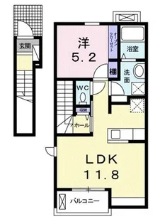 リバーサイドスニフ【203号室】の間取り