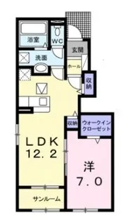 シエロⅡ【104号室】の間取り