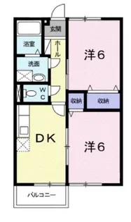 アルメリア藤井【202号室】の間取り
