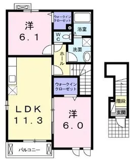 リバーサイド紫雲【201号室】の間取り
