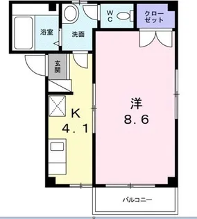 津之下ハイツ【102号室】の間取り