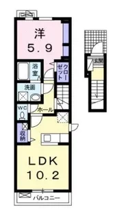 エルシャーレB【201号室】の間取り