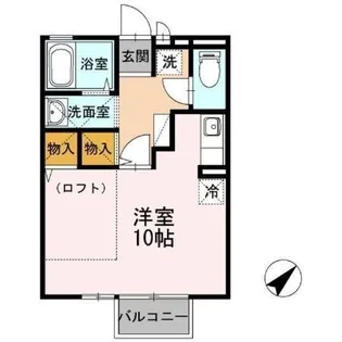 ツインズ ワン【201号室】の間取り