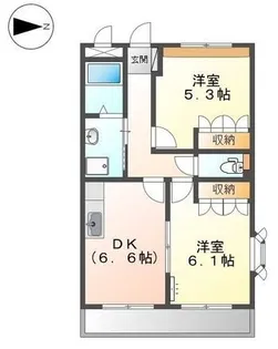 プラッツ・Ⅱ【201号室】の間取り