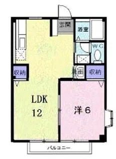 エステート・リバーD【102号室】の間取り