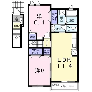 ヒューベリオン【202号室】の間取り
