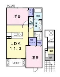 リヴィエール ロジュマン【203号室】の間取り