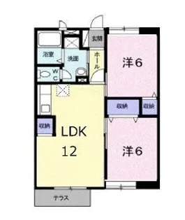 ニューエルディムハピネスA【101号室】の間取り