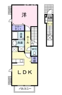 ラウンド ロックA【202号室】の間取り