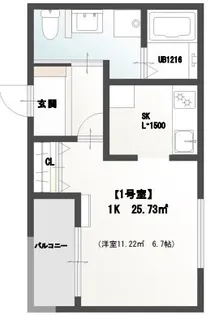 reve南本庄【201号室】の間取り